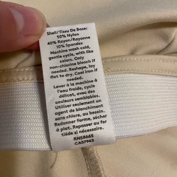 Nordstrom Open Edit Split Hem Knit Pants In Ivory Birch NWT Medium - Picture 11 of 11